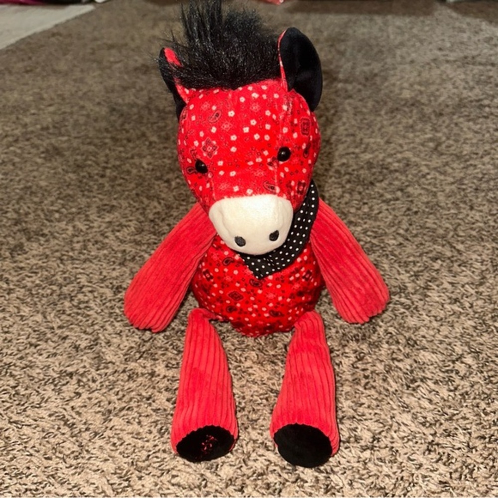 Scentsy Buddy Bandit the horse Red and Black Plush